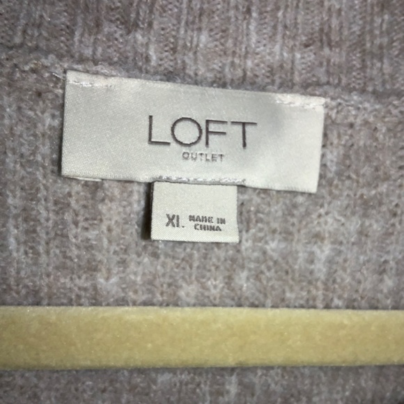 Loft Outlet modal blend crew neck sweater Sz XL neutral classic soft - Picture 2 of 4